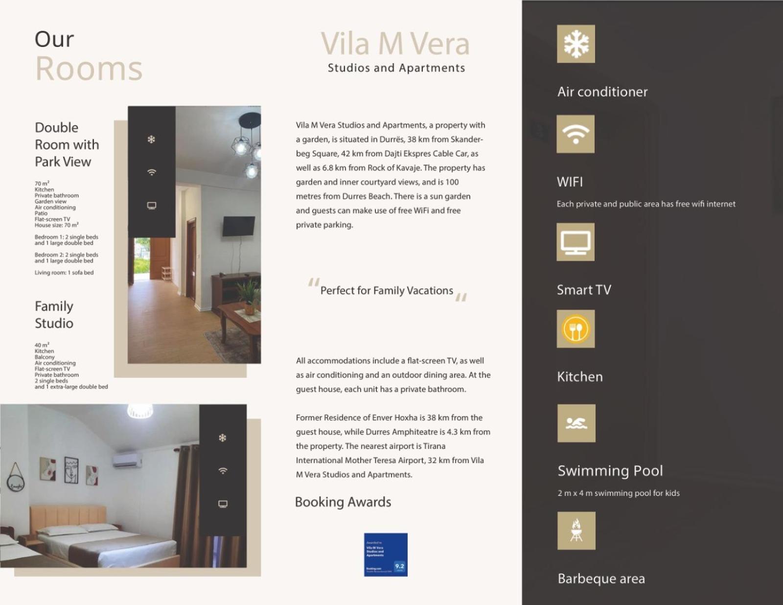 דורס Vila M Vera Rooms With Kitchen And Apartments מראה חיצוני תמונה